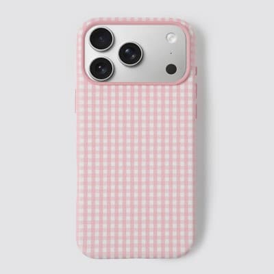 Hello Lux iPhone 17 Pro Max Phone Case - Pink Gingham