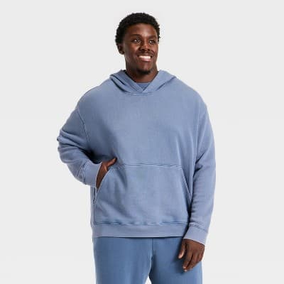 Men's Big French Terry Pullover Hoodie - All In Motion™ Blue 3XL