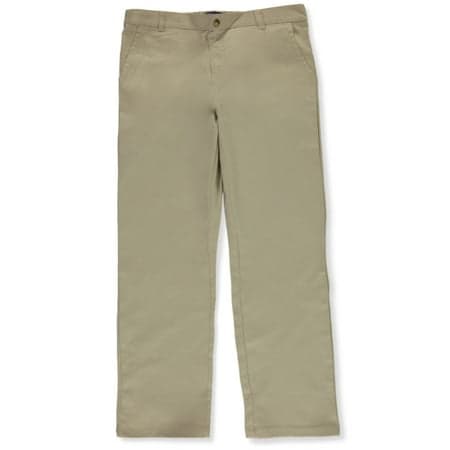 French Toast Girls' Straight Leg Pull-On Uniform Pants - khaki, 16 (Big Girls)