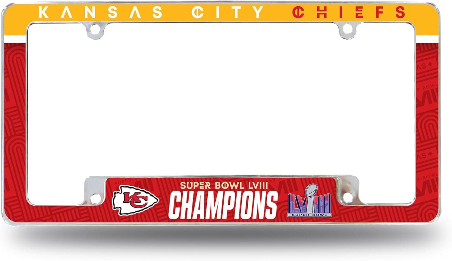 NFL Chiefs Super Bowl LVIII License Plate Frame