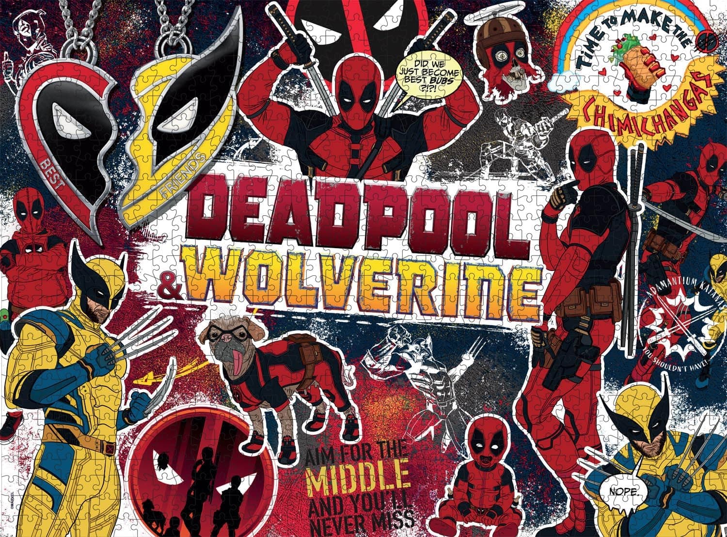 Marvel Deadpool & Wolverine 1000-Piece Jigsaw Puzzle