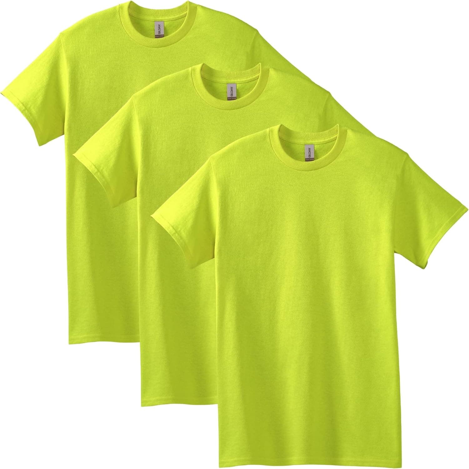 Stock Up on Gildan T-Shirts: 12-Pack, Safety Green, X-Large
