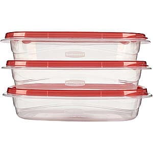 Rubbermaid Food Containers, 3-Pack (Ruby Red) - $3.45