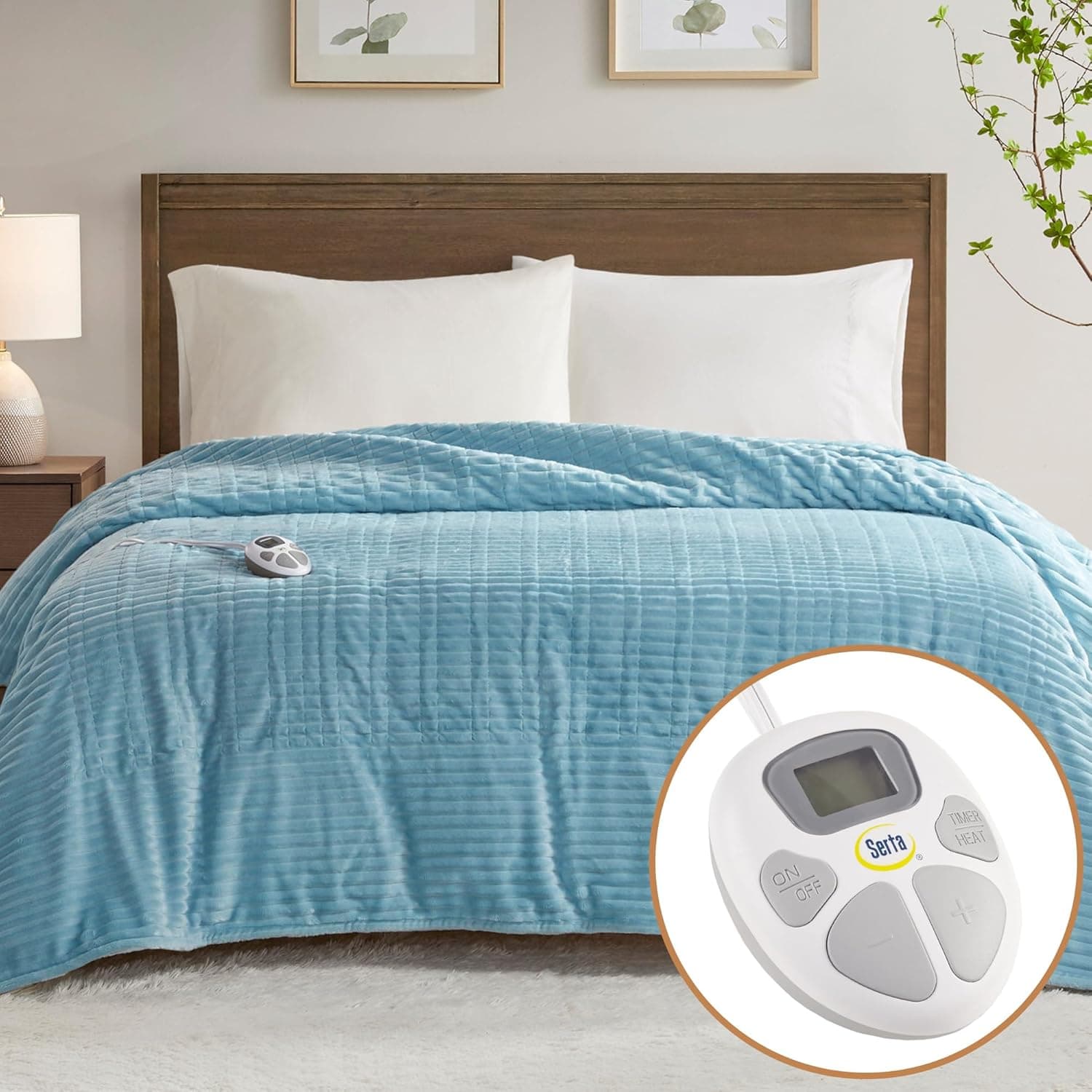 Cozy Serta Electric Blanket - 10 Heat Levels, Auto Shut-Off