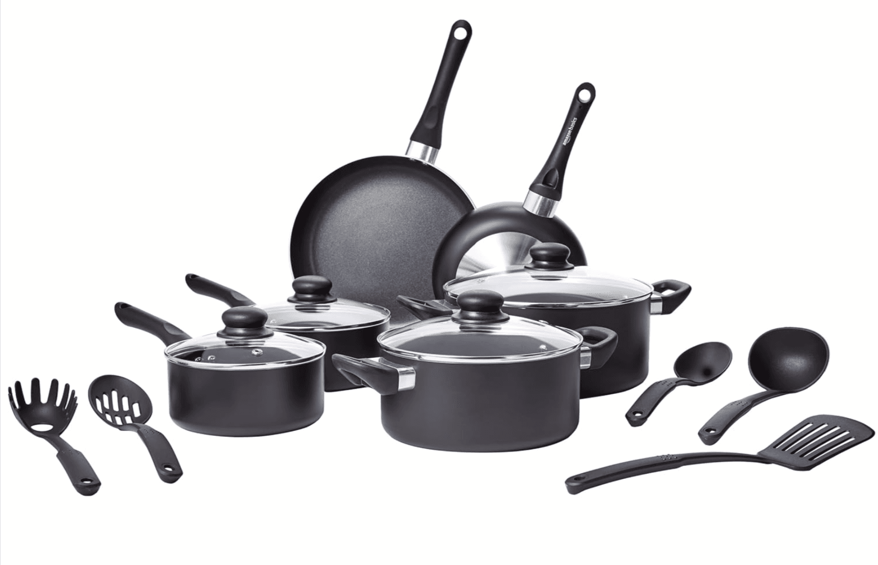 Amazon Basics 15-Piece Non-Stick Cookware Set Amazon
