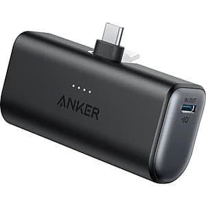 Anker 5000mAh Nano Power Bank with Foldable USB-C for $10
