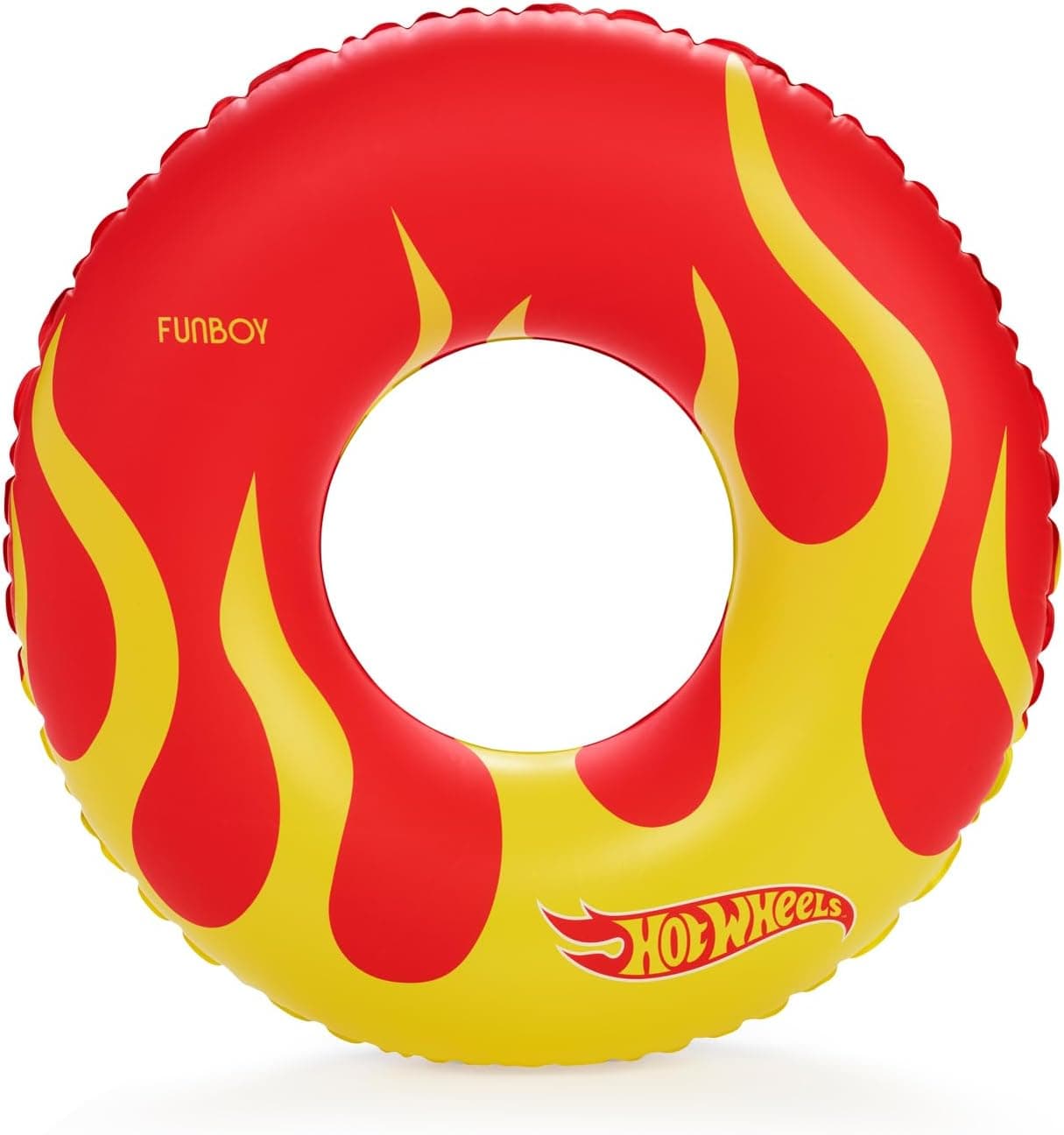 Hot Wheels & FUNBOY Reversible Checkered Flame Tube Float for Kids - 34" 2-Sided Print, Single Float