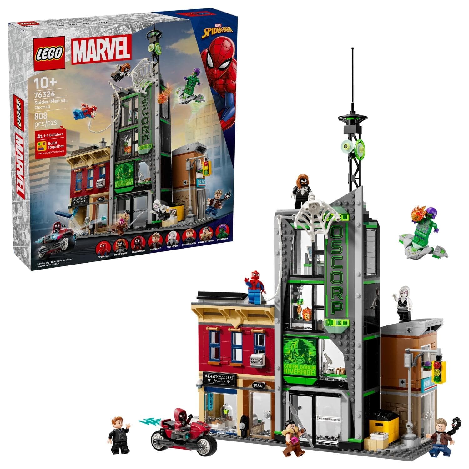 808-Piece LEGO Marvel Spider-Man vs. Oscorp Building Toy Walmart