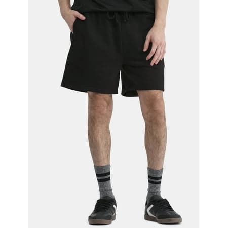 No Boundaries Soft Fleece Jogger Shorts, 6" Inseam, Men's and Big Men's