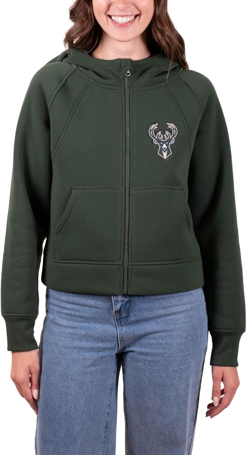 Stylish NBA Crop Top Hoodie - Milwaukee Bucks