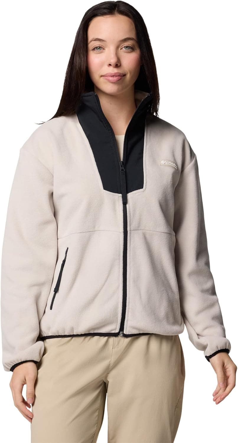 Columbia Fleece Jacket: Dark Stone/Black, 3X