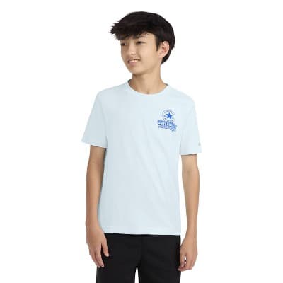 Converse® Boys' Short Sleeve Graphic T-Shirt - Light Blue M