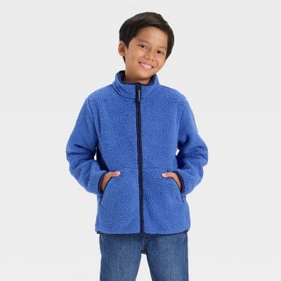 Kids' Fleece - Cat & Jack™ Navy Blue Marker L