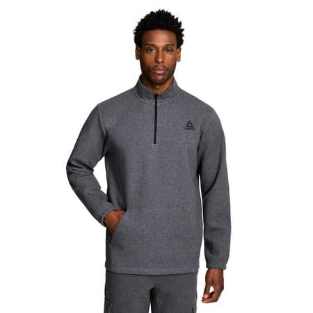 Reebok Men's and Big Men's Unwind Mock Neck Quarter Zip Sweatshirt, Sizes XS-5XL