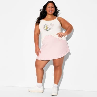 Wicked x Katie Kime Women's Jersey Glinda Graphic Camisole - Cream 3X