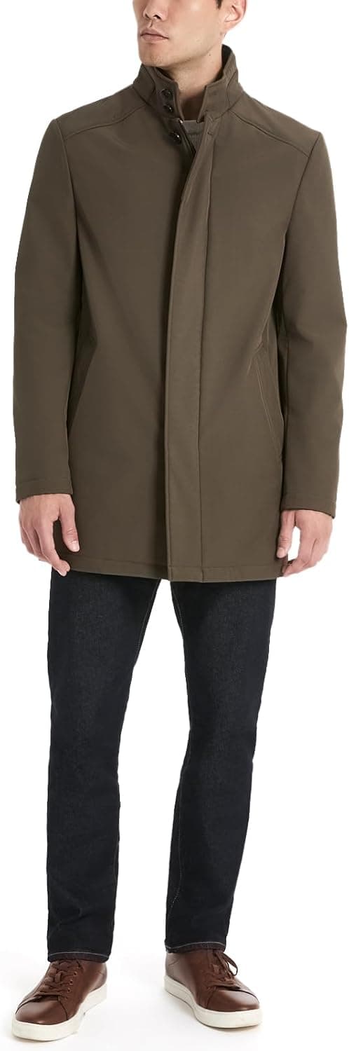 Van Heusen Men's Wool Blend Jacket - Stylish Stand Collar Coat