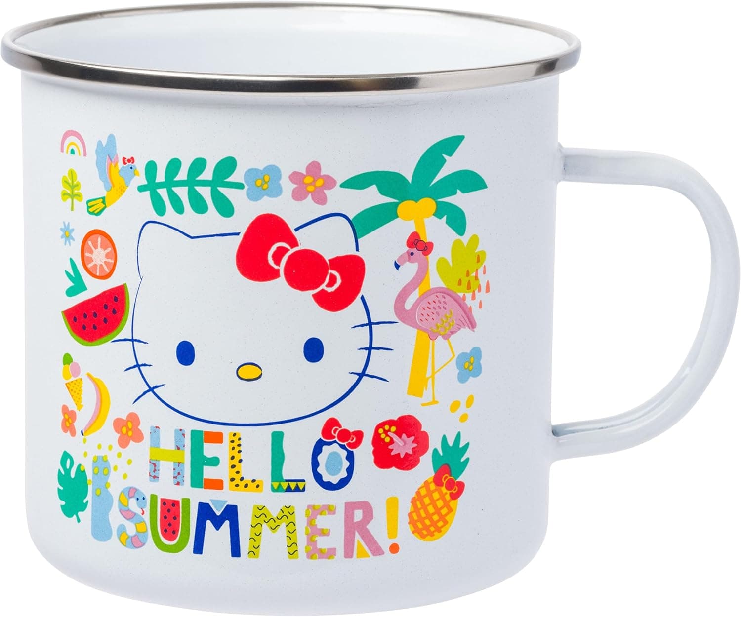 Sip Summer Vibes with Hello Kitty Tropical Enamel Mug