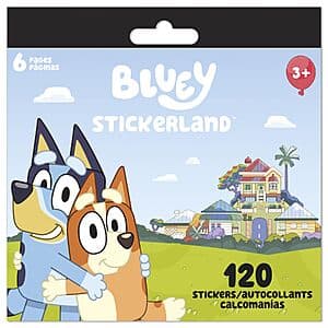 6-Page Bluey Mini Stickerland Pad (120 Stickers) $2