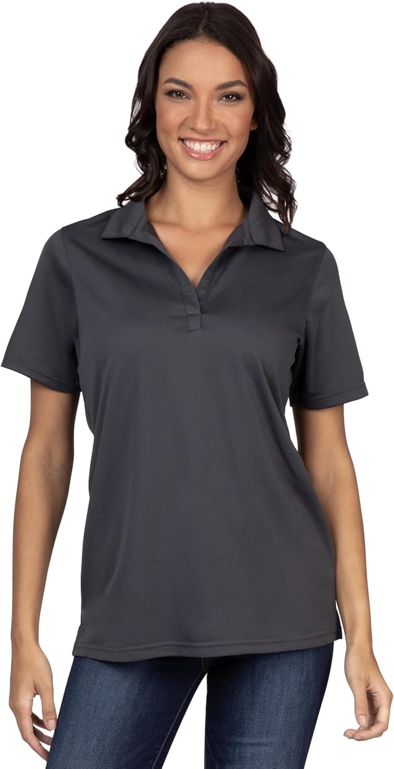 Save Big on Chef Works Women's Polo Shirt in Iron Grey