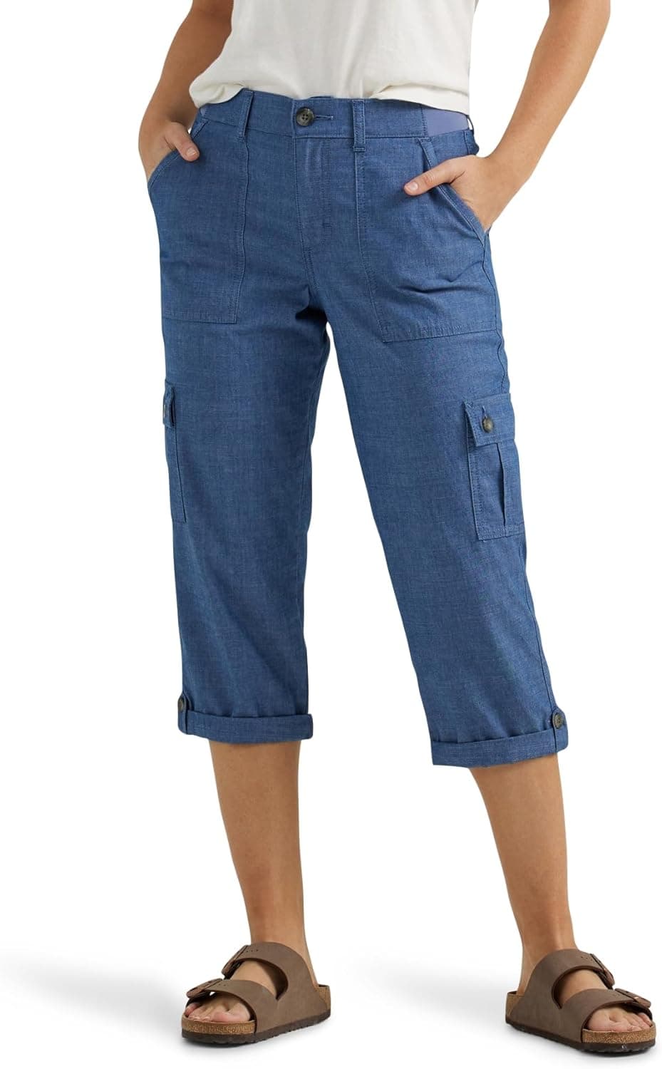 Save 54% on Lee Women's Ultra Lux Comfort Cargo Capri Pants