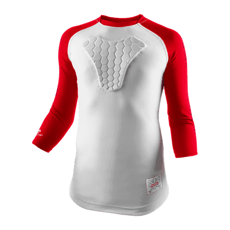 McDavid Hex Sternum 3/4 Shirt Wht/Sca Youth Medium