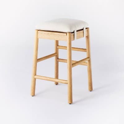 Stylish Backless Barstool with Upholstered Seat, 67% Off