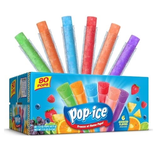 Variety Pack of Frozen Ice Popsicles