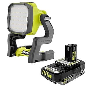 Ryobi ONE+ 18V Hybrid LED Work Light with 2Ah HP Battery