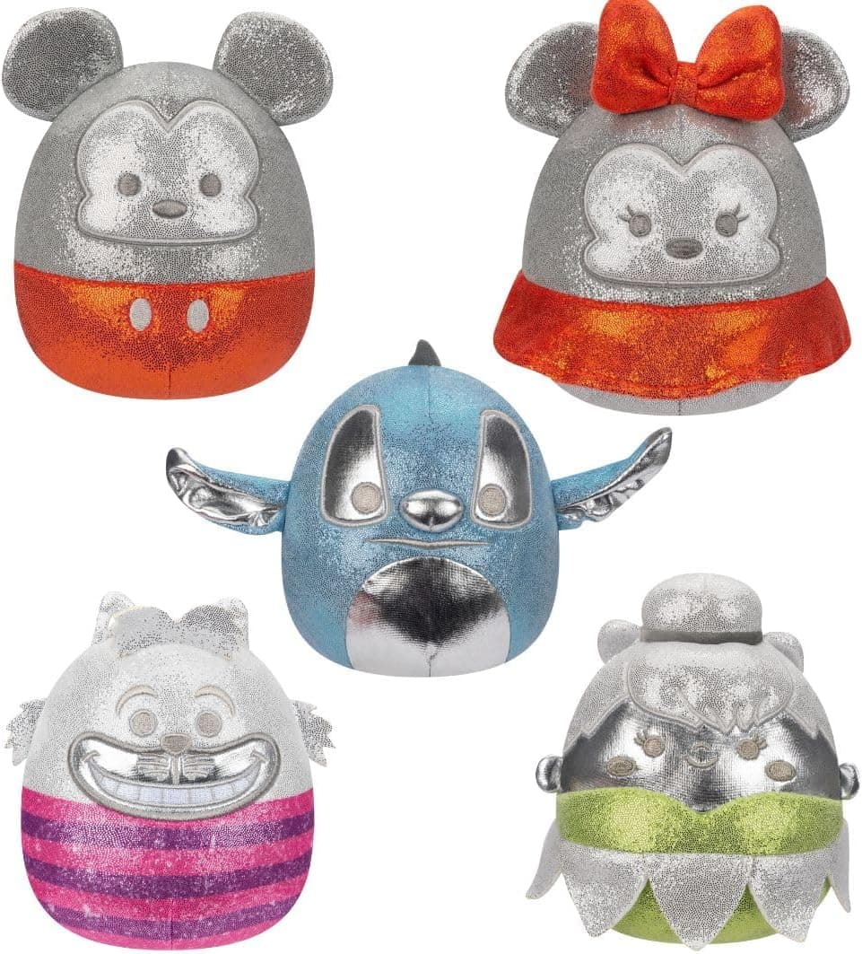 Squishmallows Disney100 5-Inch 5-Pack: Ultrasoft Plush Box Set