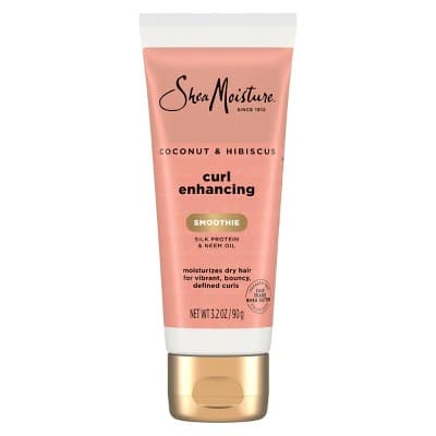 SheaMoisture Coconut and Hibiscus Curl Enhancing Smoothie For Thick Curly Hair - 3.2oz: Cream, Daily Use, Paraben-Free