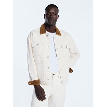 Free Assembly Men's Chore Jacket with Long Sleeves, Sizes S-3XL