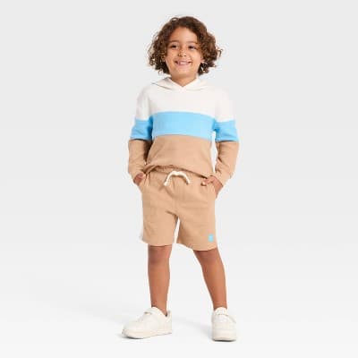 Toddler Boys' Hoodie and Shorts Set - Cat & Jack™ Brown 12M