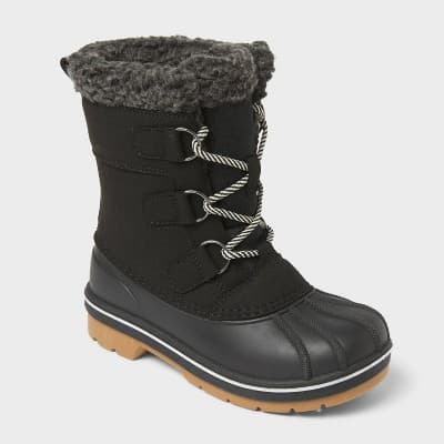Kids' Kit Waterproof Snow Boots - Cat & Jack™ Black 4