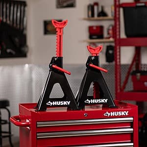Husky 6-Ton Heavy-Duty Steel Jack Stands (12,000 lbs.)