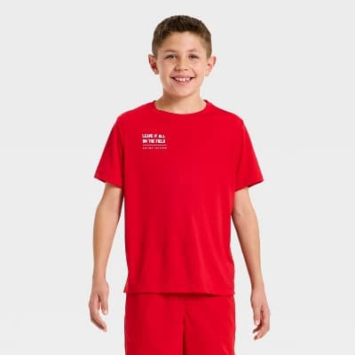 Boys' Active Graphic T-Shirt - All In Motion™ Red S