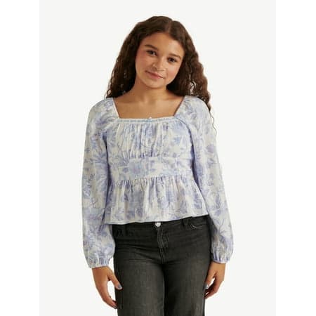 Justice Girl's Peplum Pretty Top, Sizes XS - XLP