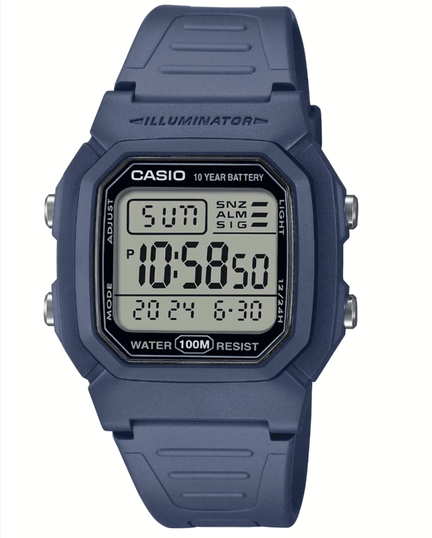 Casio Men'ss Classic Digital Sport Watch with Blue Resin Strap Walmart