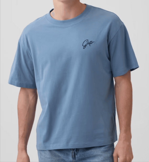 Gap Factory Men's Vintage-Soft Boxy Logo T-Shirt