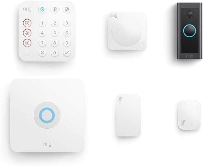 Ring Alarm 5-Piece Kit (2nd Gen) bundle with Ring Video Doorbell Wired