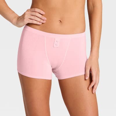Women's Modal Blend Boy Shorts Underwear - Auden™ Blush XS