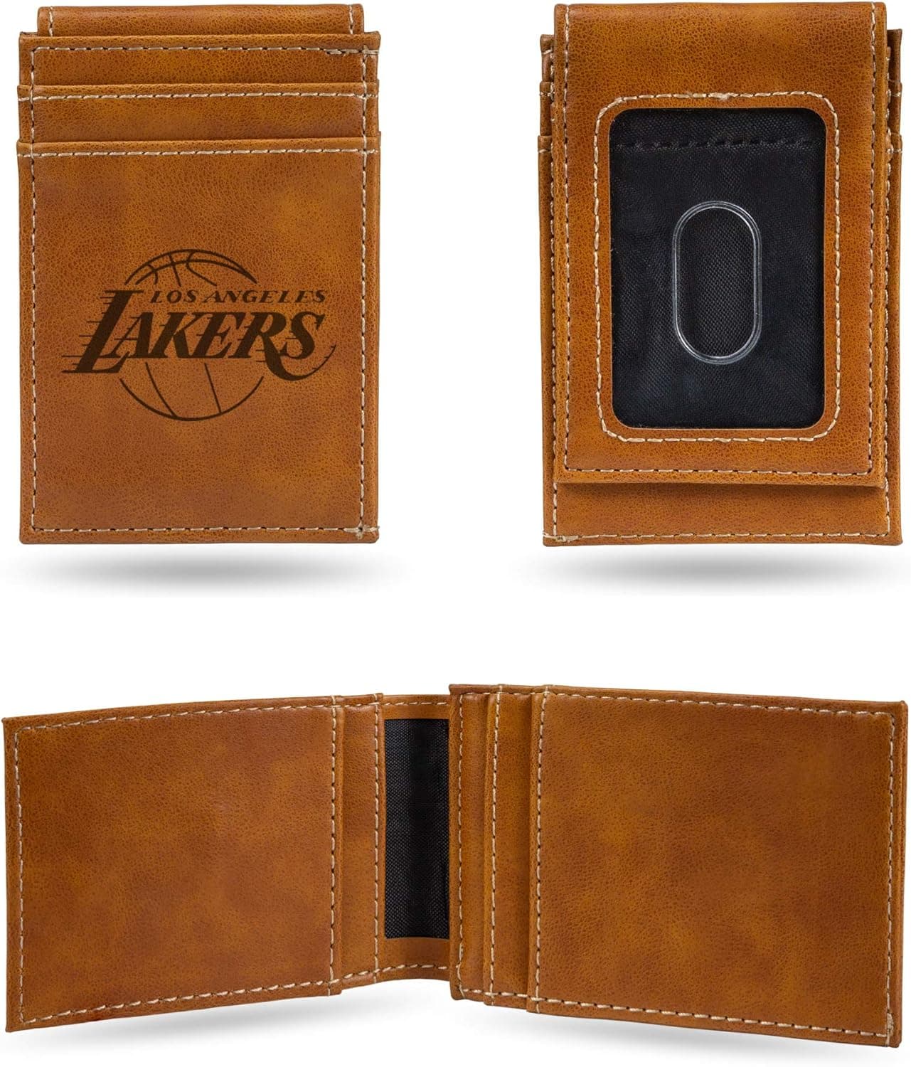Rico Lakers Laser Engraved Leather Wallet - Slim & Stylish