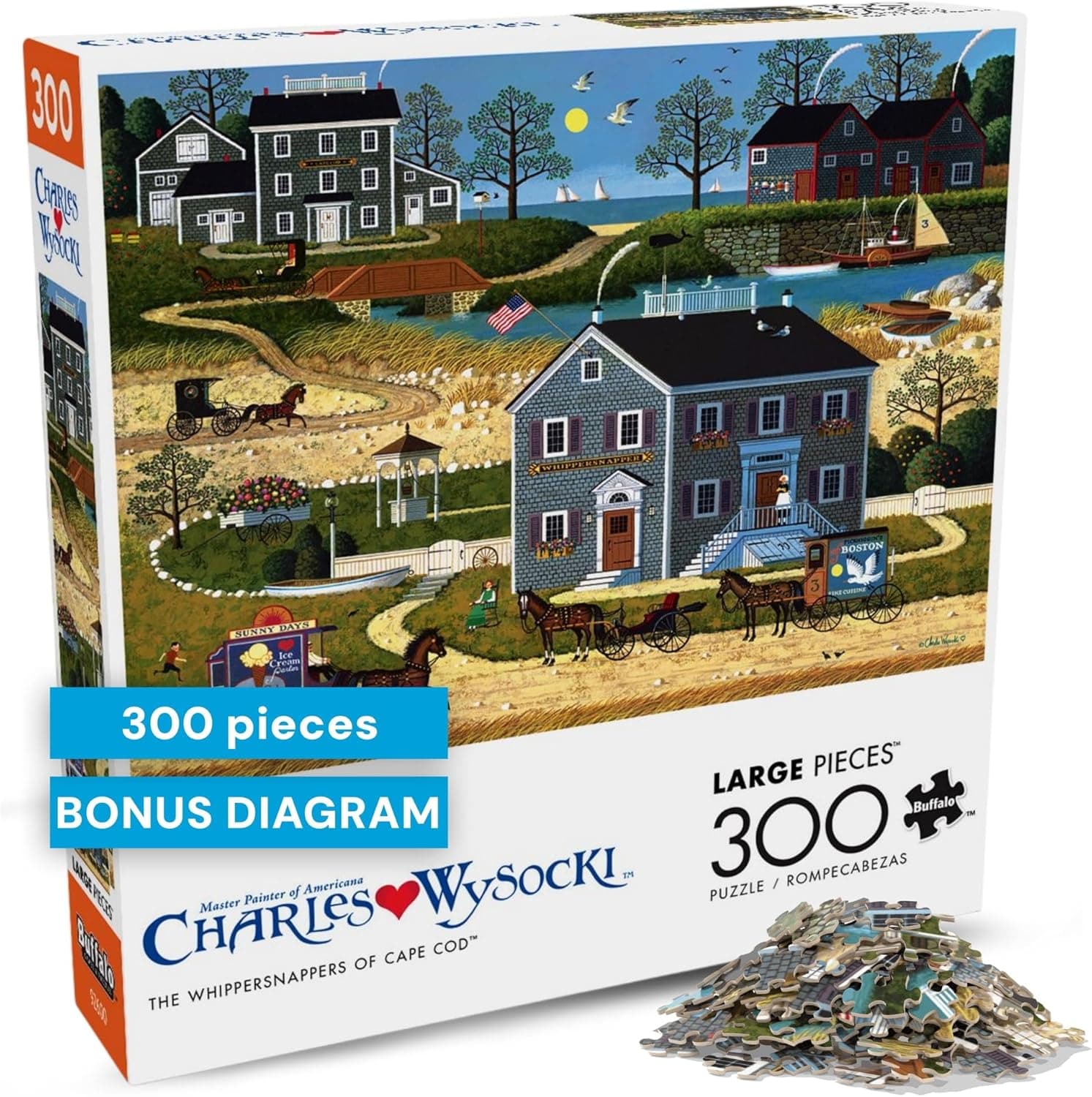 Challenging Puzzle for Game Nights: Buffalo Games - Charles Wysocki - The Whippersnappers of Cape Cod