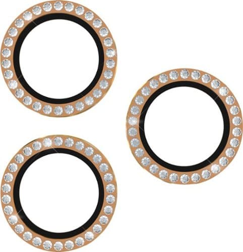 kate spade new york - Aluminum Ring Lens Protector for Apple iPhone 16 Pro and 16 Pro Max - Set in Stone Gold