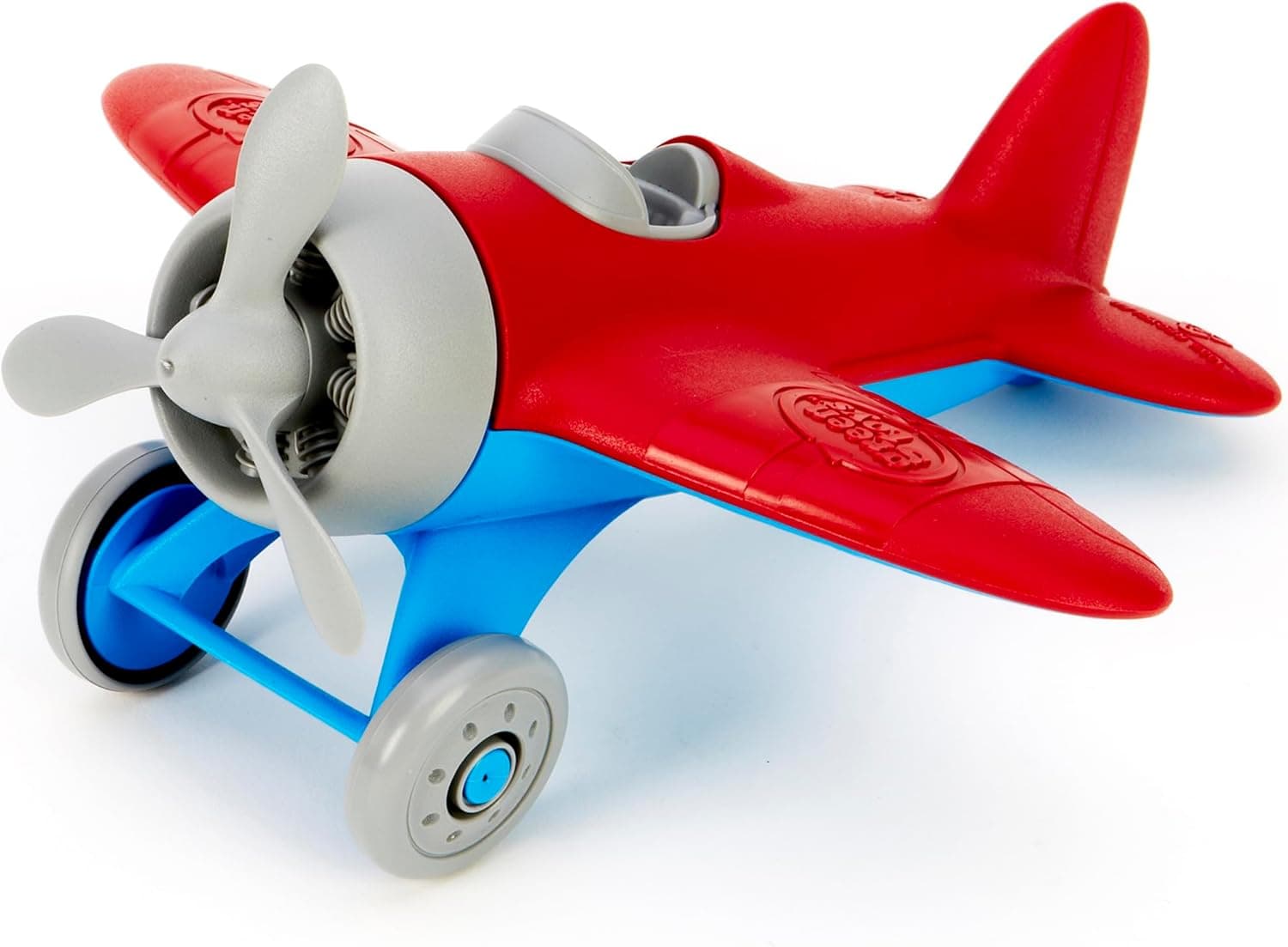 Green Toys Airplane, Red/Blue - Pretend Play, Motor Skills, Kids Flying Toy Vehicle. No BPA, phthalates, PVC. Dishwasher Safe, Recycled Plastic, Made in USA.