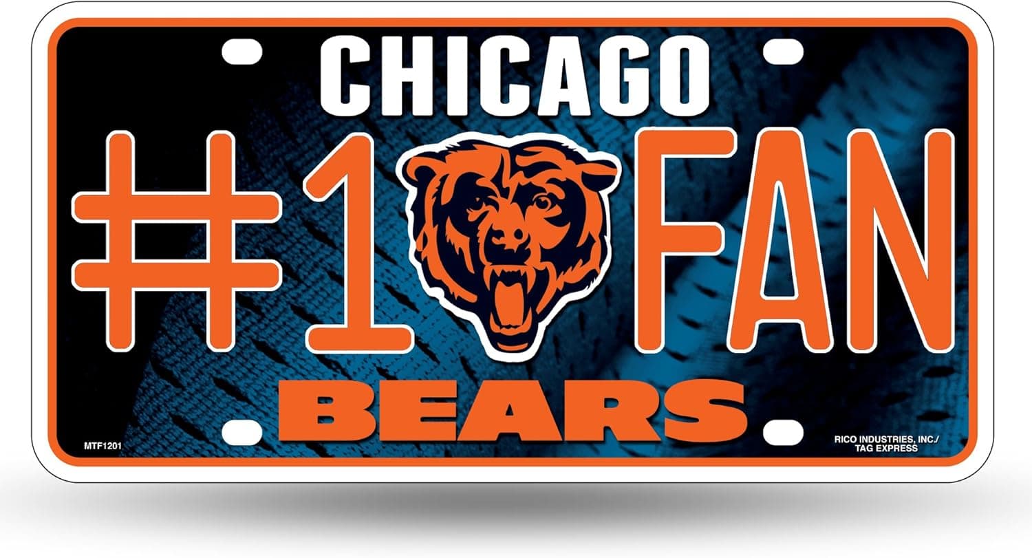 Cheer on the Bears with this Discounted NFL License Plate