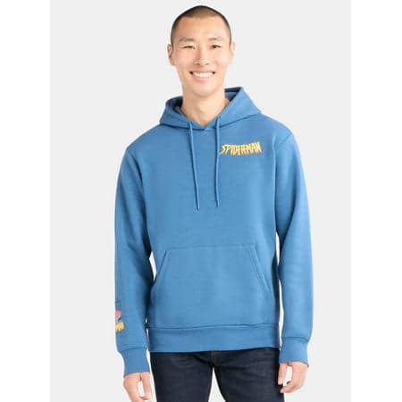 Marvel Spider-Man Men's Graphic Print Hoodie with Long Sleeves, Sizes S-2XL