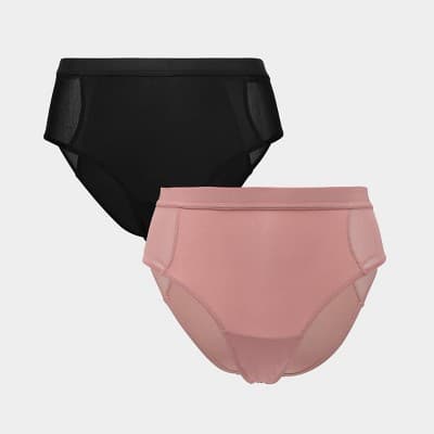 Parade Women's 2pk High Rise Briefs - Eightball/Hot Honey S: Recycled Nylon, Spandex, Cotton Gusset