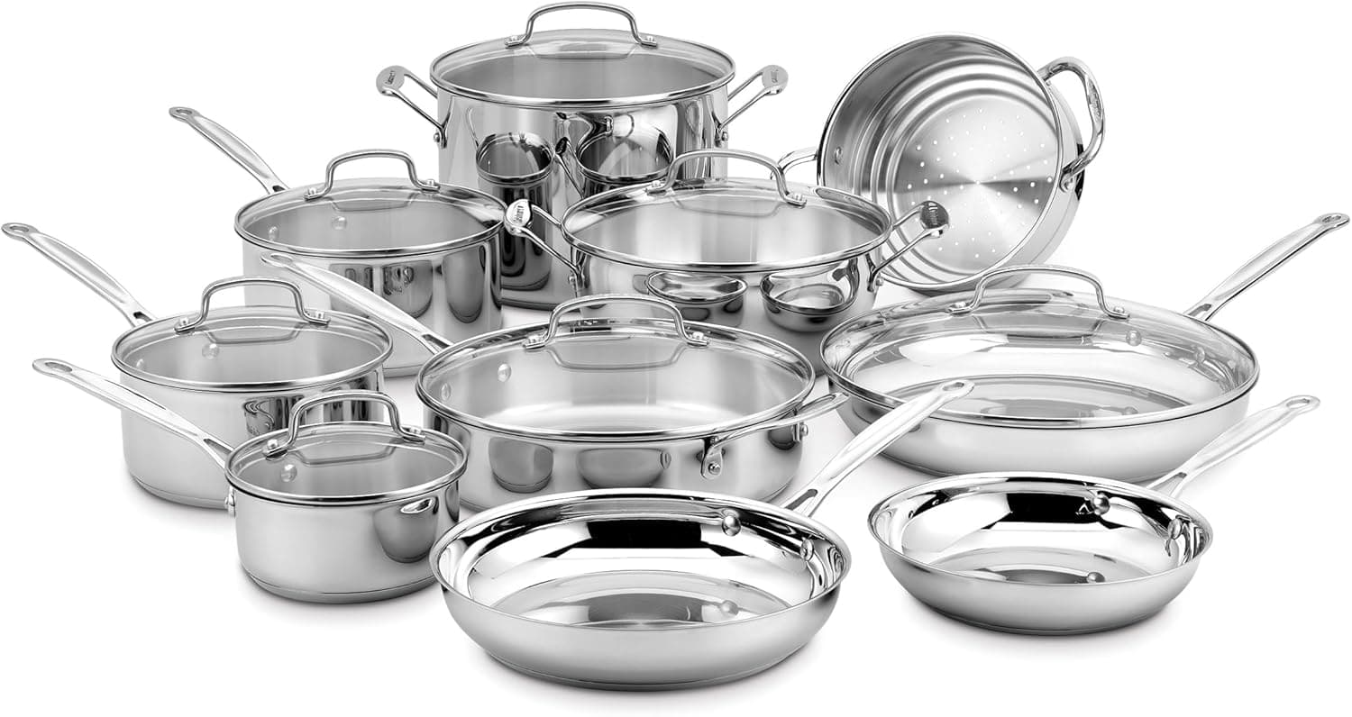 Cuisinart 17-Piece Stainless Steel Cookware Set