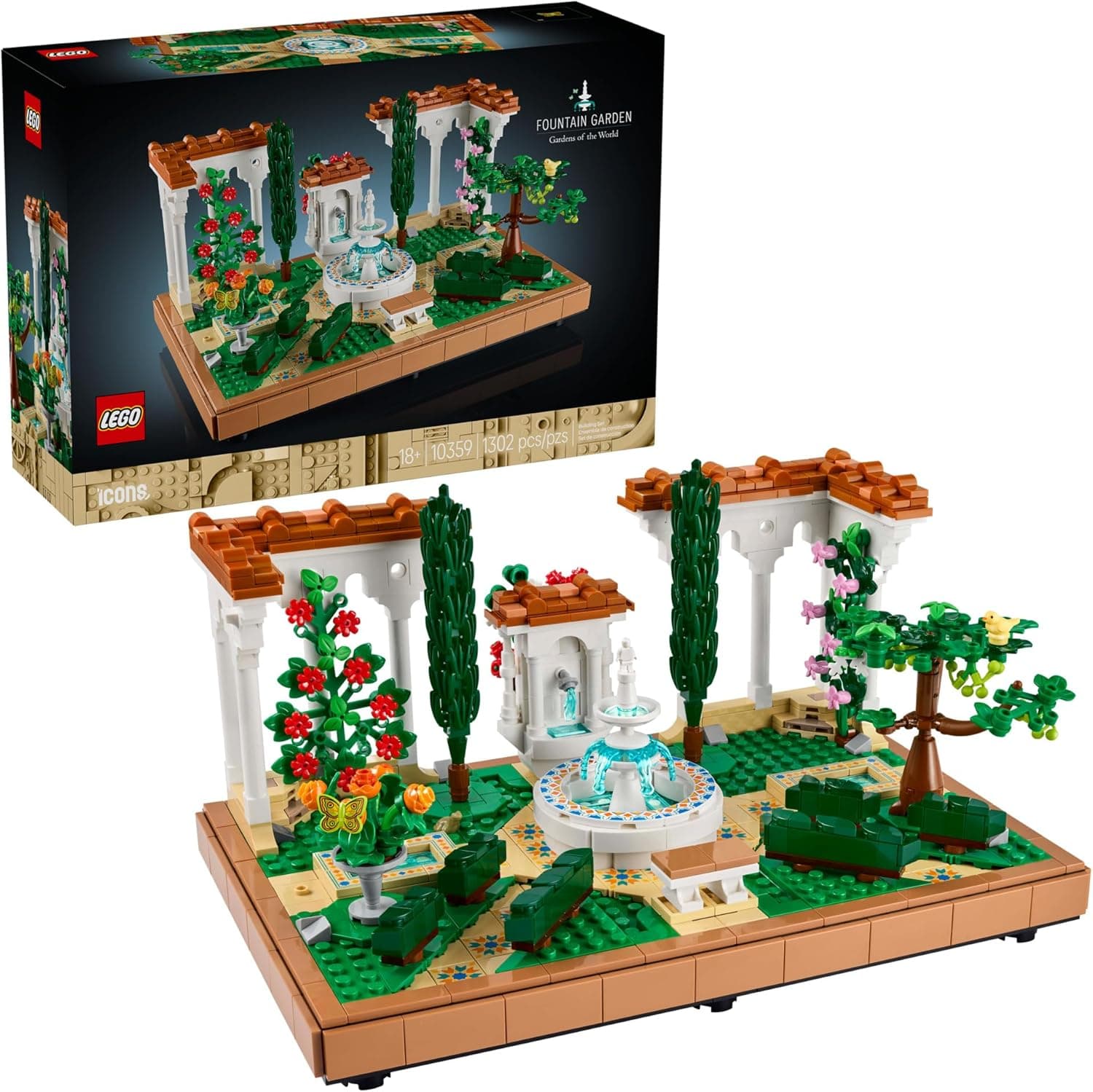 Bring the Outdoors In with LEGO Icons Fountain Garden Set