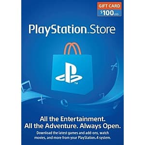 Save 12.55% on $100 PlayStation Store Gift Card